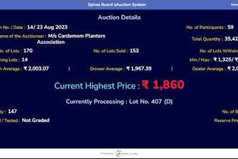 SPICES BOARD LIVE E-AUCTION - 23 AUGUST  2023 - CPA
