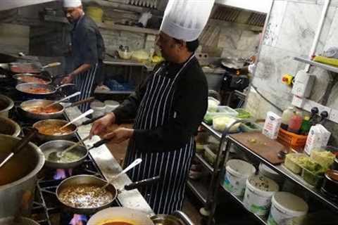 Very Busy Indian Restaurant Action: The Curry Masters Kitchen on a Saturday Night, Tiranga Leicester