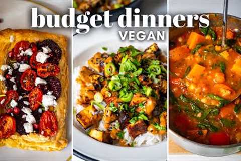 4 Budget-Friendly Weeknight Dinners 🌱 (Simple Vegan Recipes!)