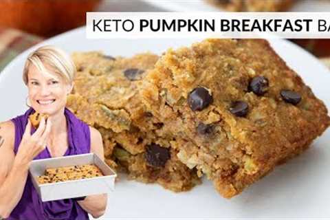 Tender KETO PUMPKIN BREAKFAST BARS - 10g of protein!