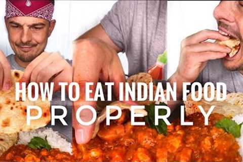 HOW to EAT INDIAN food properly😍❣️finally with the right song😅❣️|CHEFKOUDY