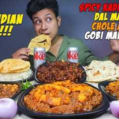 Eating Spicy Kadhai Paneer, Dal Makhani, Chole Masala, Gobi Manchurian with Rice & Breads |..