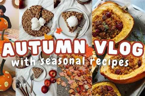 Cozy Autumn Vlog with Dinner Recipes, Apple Cake, and Pumpkin Painting 🎃