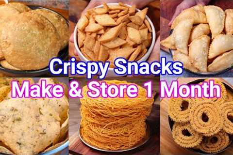 Crispy Crunchy Snacks Ideas - Store 1 Month | Easy & Simple Munching Tea Time Snacks