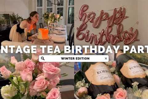 DAUGHTER''S 23rd BIRTHDAY PARTY at HOME | VINTAGE TEA PARTY THEME | Beautiful Dress