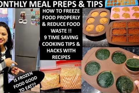 Indian Monthly Meal Planning | Freezer Food Ideas | 9 Time & Money Saving Tips to Reduce Food..