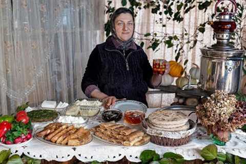 Morning Breakfast and Eggs Bread in an Azerbaijani Village! - 1 Hour of Best Recipes