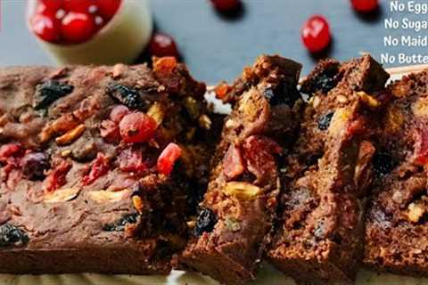 best sugar free healthy CHRISTMAS CAKE recipe | rich | dark | soft