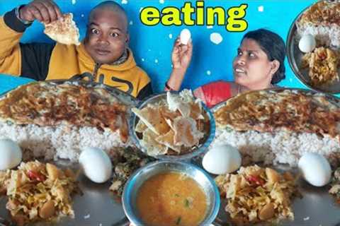 eating show | best mukbang indian food | Delicious indian food eating | egg with rice eating