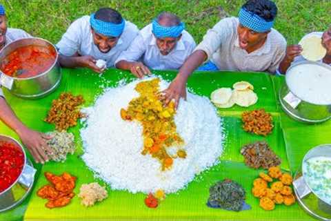 VEG THALI | 15 Varieties of Veg Recipes | Huge South Indian Veg Thali Recipes Cooking In Village