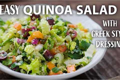 QUINOA SALAD Recipe with Greek Salad Dressing | Healthy Vegetarian and Vegan Recipes!