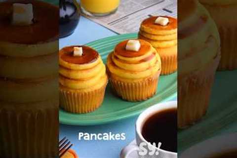 Look at that stack! Pancake Cupcakes #shorts