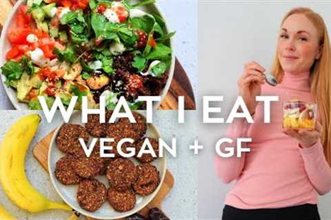 WHAT I EAT IN A DAY (Vegan + Gluten free) 🌱 Easy recipes + Healthy cookie recipe