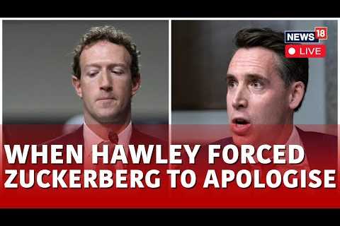 Mark Zuckerberg Apologizes To Parents At Online Child Safety Hearing | Josh Hawley LIVE | N18L