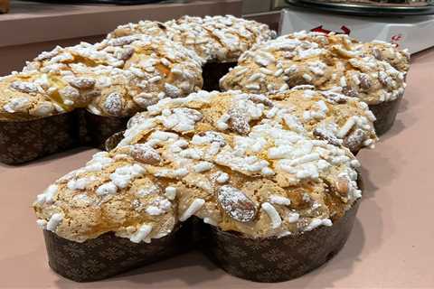 Colomba round Four, lemon and white chocolate