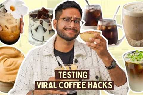 SHOULD I TRY THE VIRAL SPRING ONION COFFEE ?😱 TESTING VIRAL COFFEE RECIPES