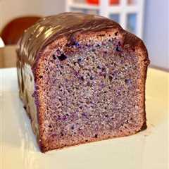 Purple Sweet Potato Cake with Dark Chocolate Ganache