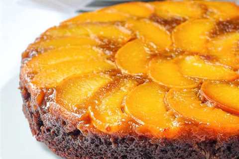 Peach Gingerbread Upside Down Cake