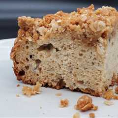 Honey Banana Coffee Cake with Peanut Butter Streusel - Wicked Handy