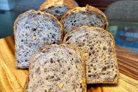 Walnut Sesame Whole Spelt Sourdough Sandwich Loaf