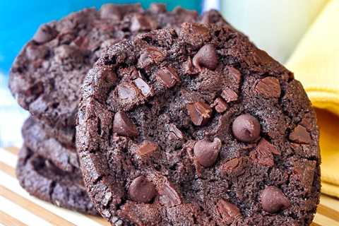 Double Chocolate Mint Chip Cookies