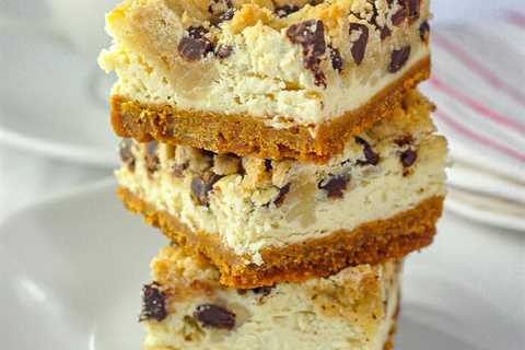 Chocolate Chip Cookie Dough Cheesecake Bars