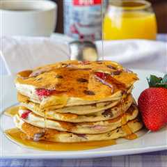 Strawberry Chocolate Chip Buttermilk Pancakes