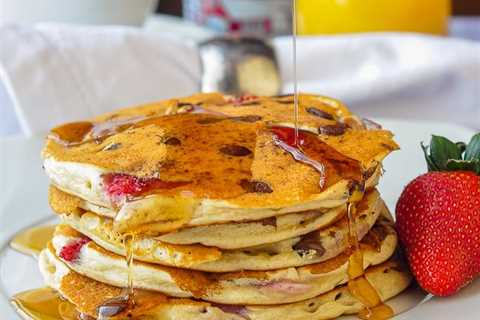 Strawberry Chocolate Chip Buttermilk Pancakes