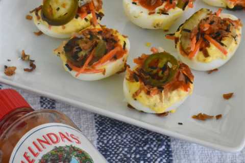Kimchi Deviled Eggs